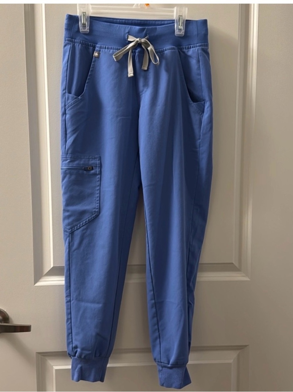 Blue Drawstring Jogger Scrub Figs Pants